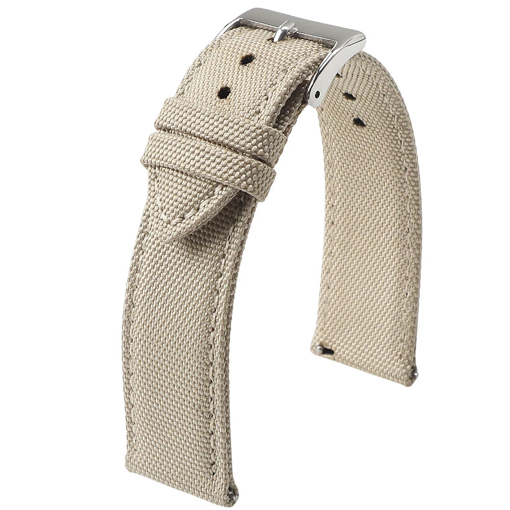 COROS Sailcloth Nylon Watch Band with Pin Buckle - Beige