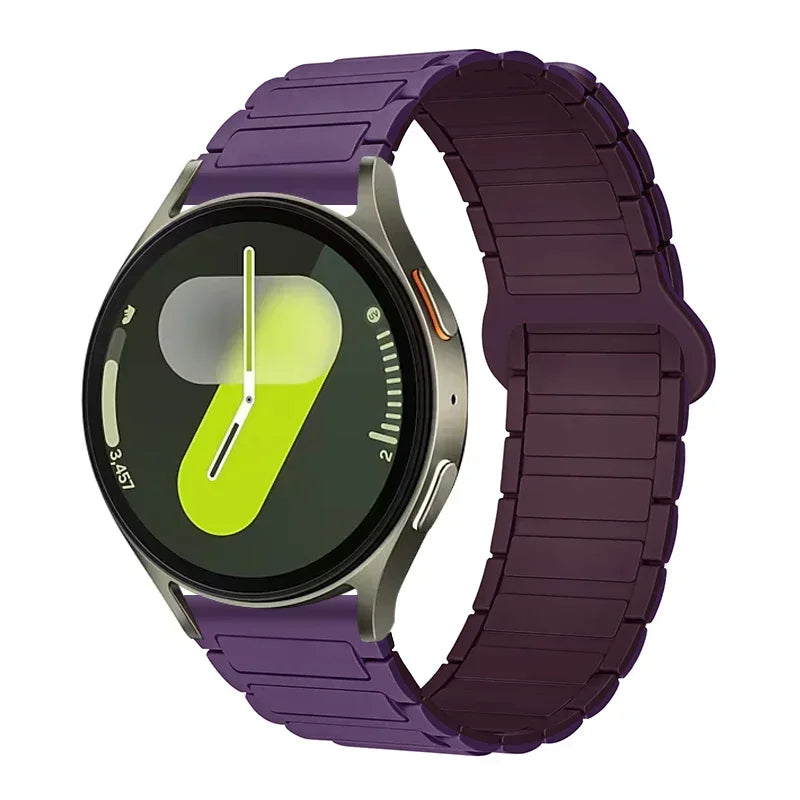 OnePlus Smartwatch Sport Magnetic Silicone Watch Band Strap in purple, designed for a comfortable fit.