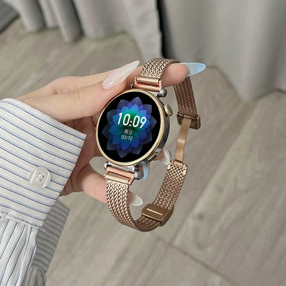Slim Magnetic Metal Mesh Band in Rose Gold
