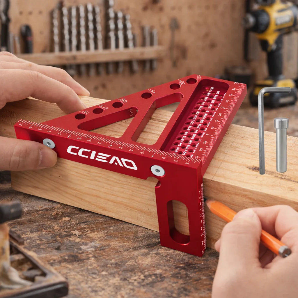 3D Multi-Angle Woodworking Square, 45° & 90°