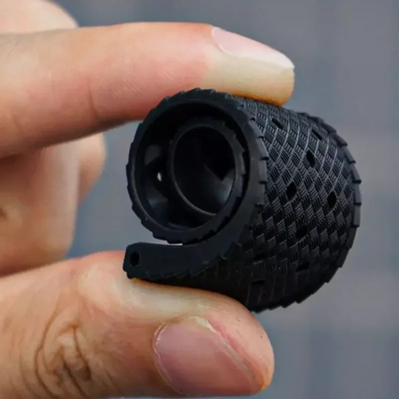 Polar Tropic-Style Perforated Rubber Band — Crosshatched rubber texture
