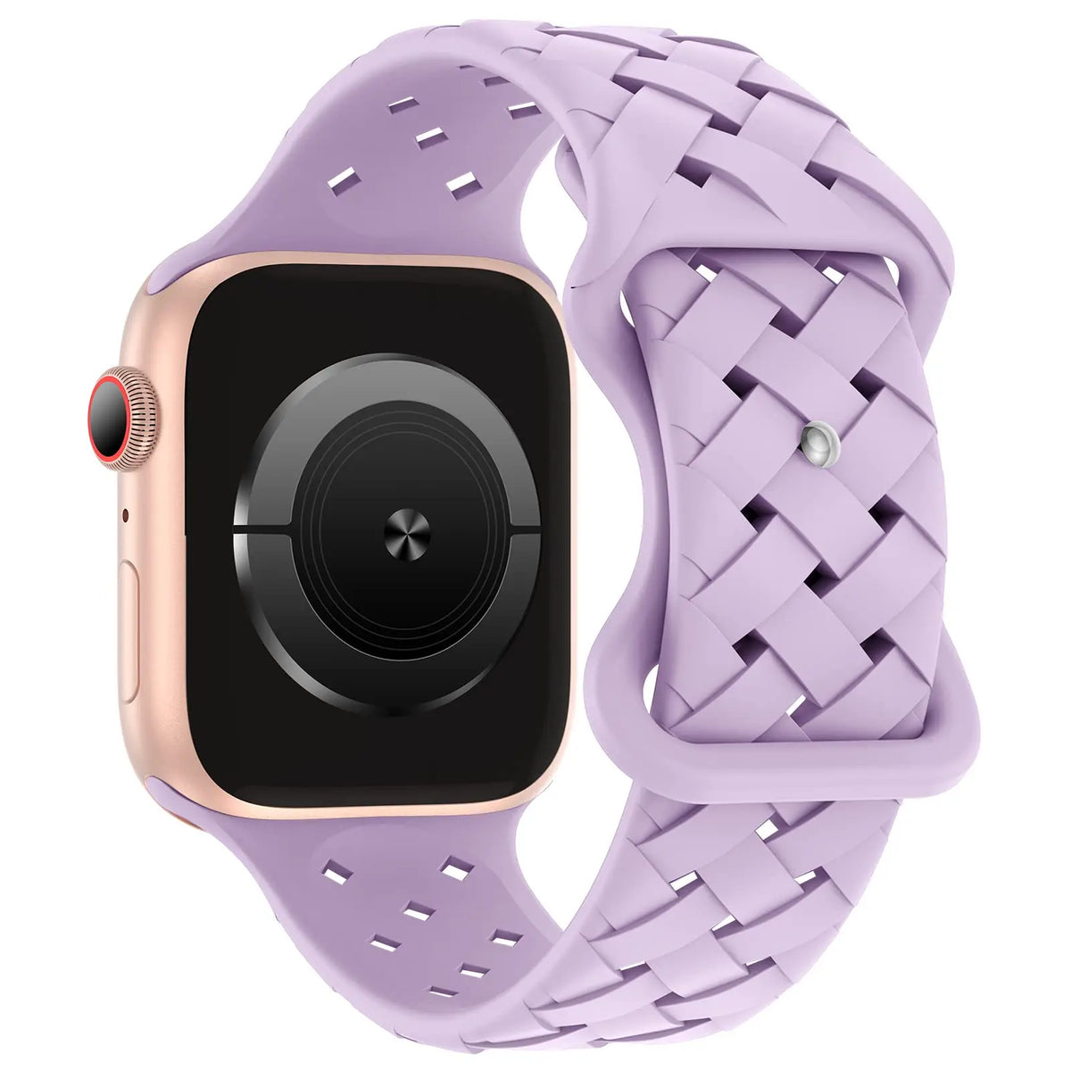 Basket Weave Silicone Apple Watch Band in Lavender