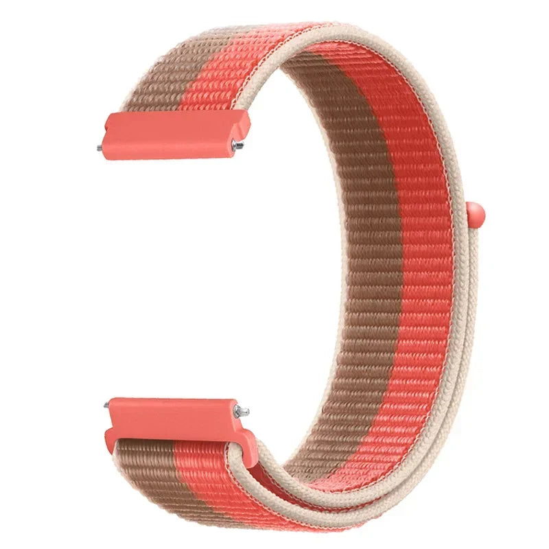 COROS Adjustable Nylon Loop Watch Band in Colors & Camo - Peach / Tan