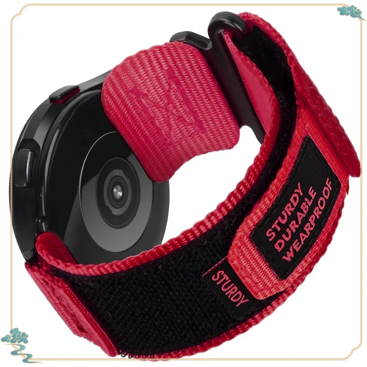 Polar Nylon Hook-and-Loop Band in Solid and Camo Colors — Red