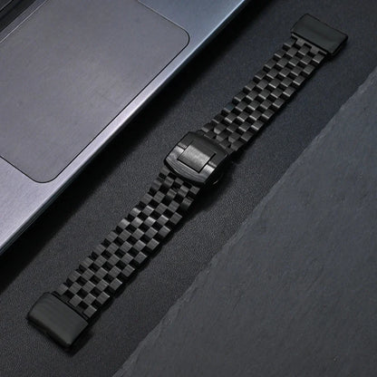 Garmin smartwatch replacement band in black, durable quickfit strap designed for active lifestyles.