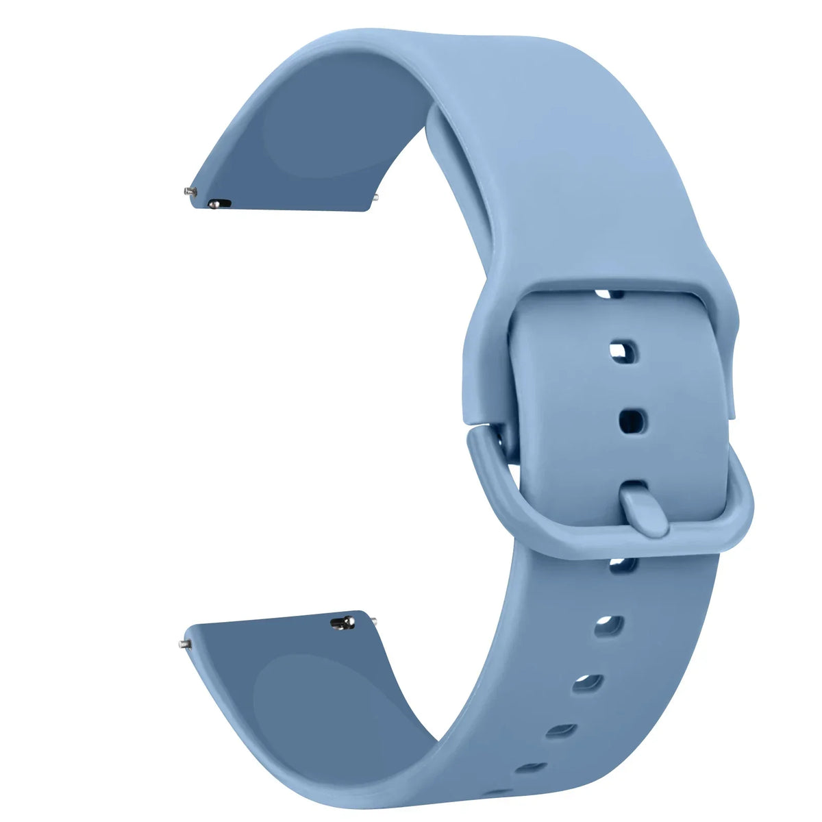 Polar Silicone Watch Band with Matching Buckle — Denim Blue