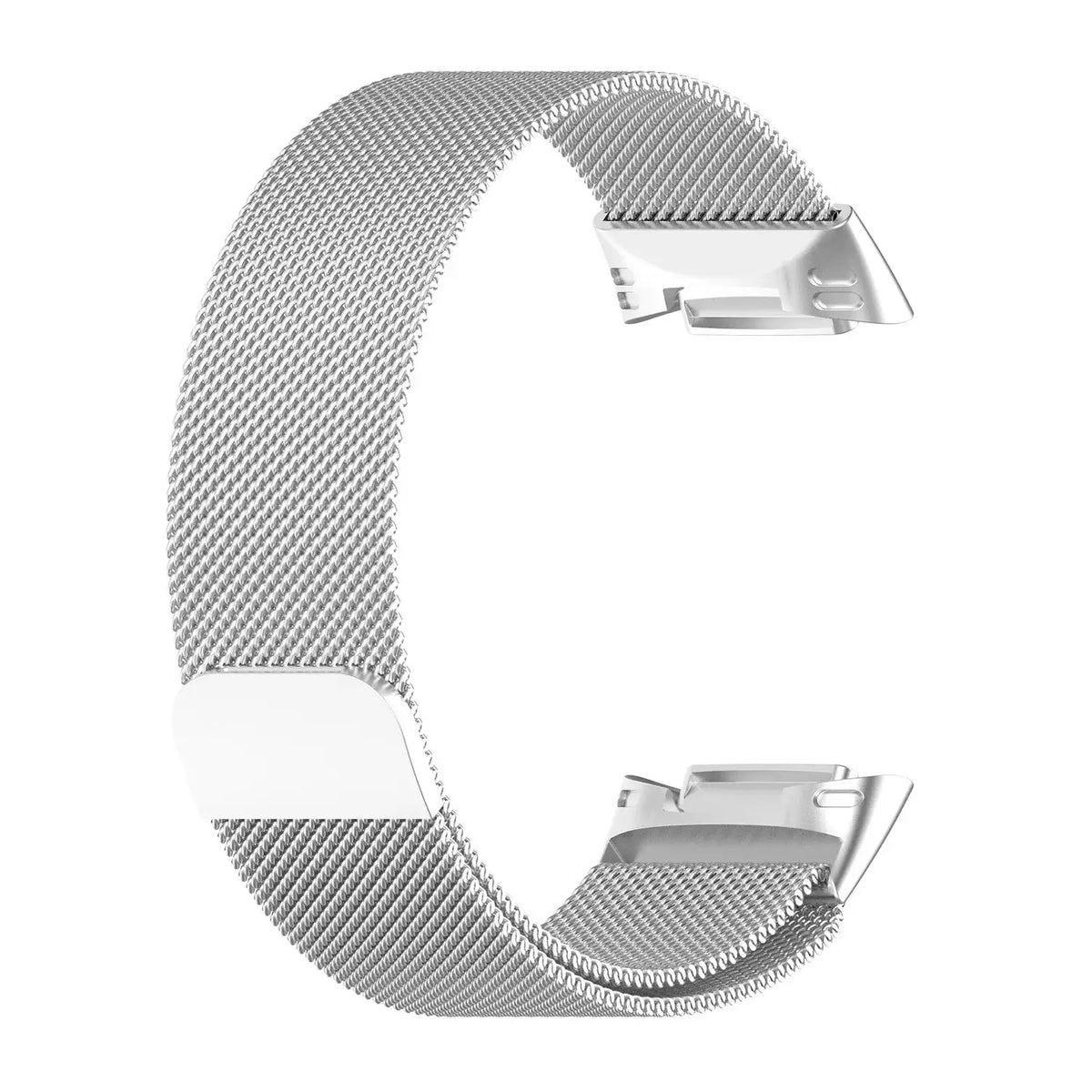 Fitbit Charge 5 & 6 Magnetic Milanese Mesh Band in Silver