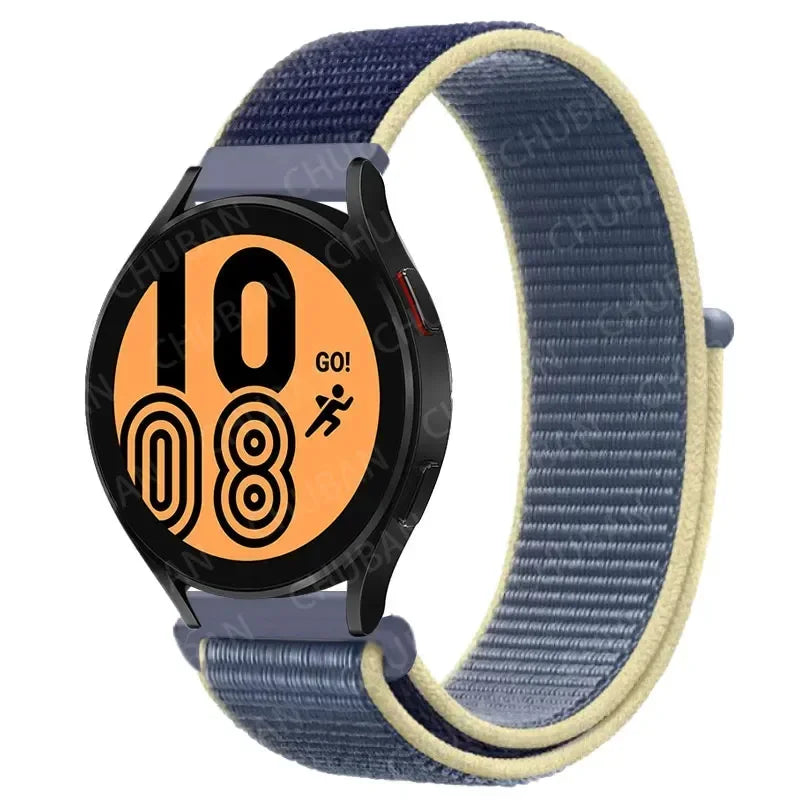 COROS Nylon Sport Loop Watch Band in Solid & Mixed Colors - Blue / Cream
