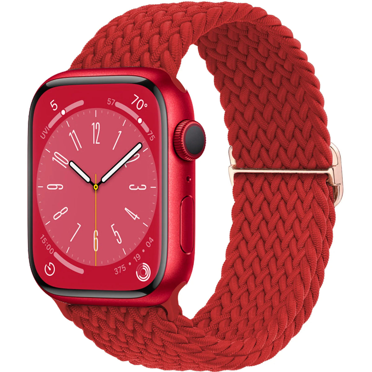 Stretch Braided Nylon Apple Watch Loop with Slider in Red