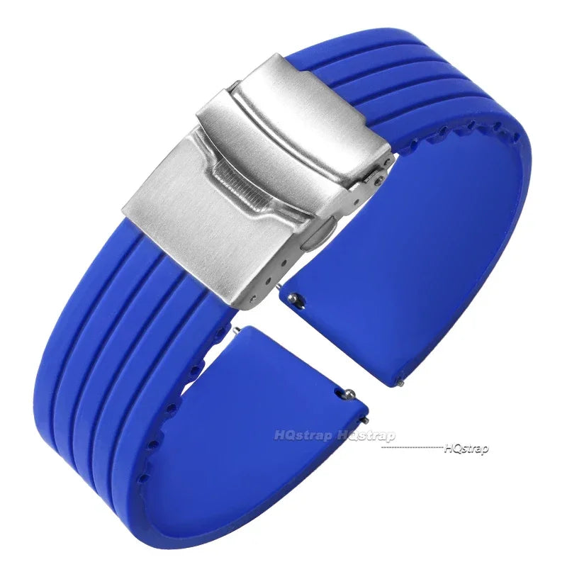 Silicone Folding Clasp Band for Motorola Moto — Royal Blue