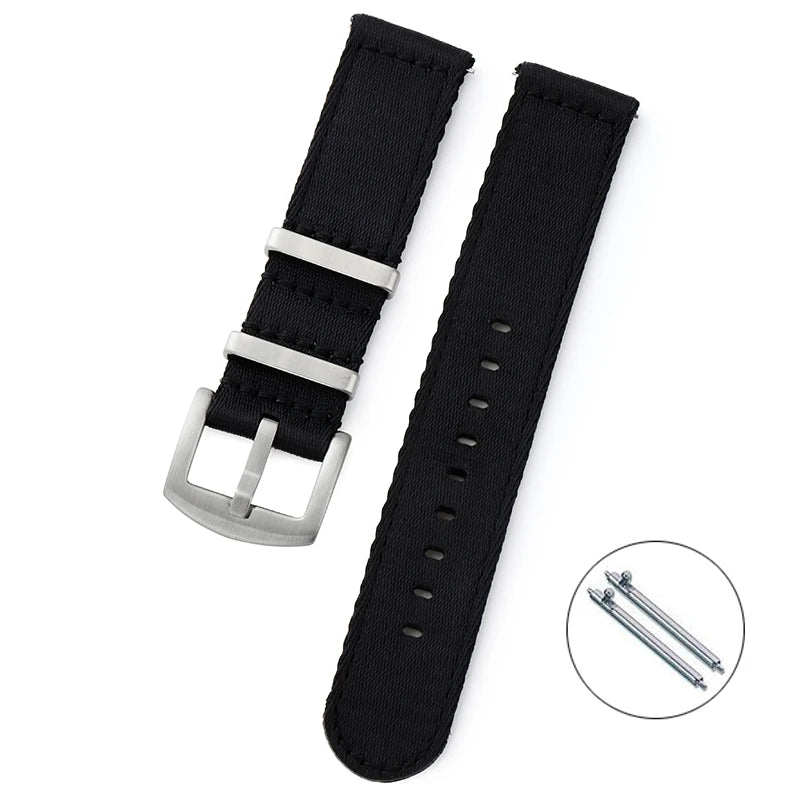 COROS Nylon Band with Rectangular Metal Keepers – Black