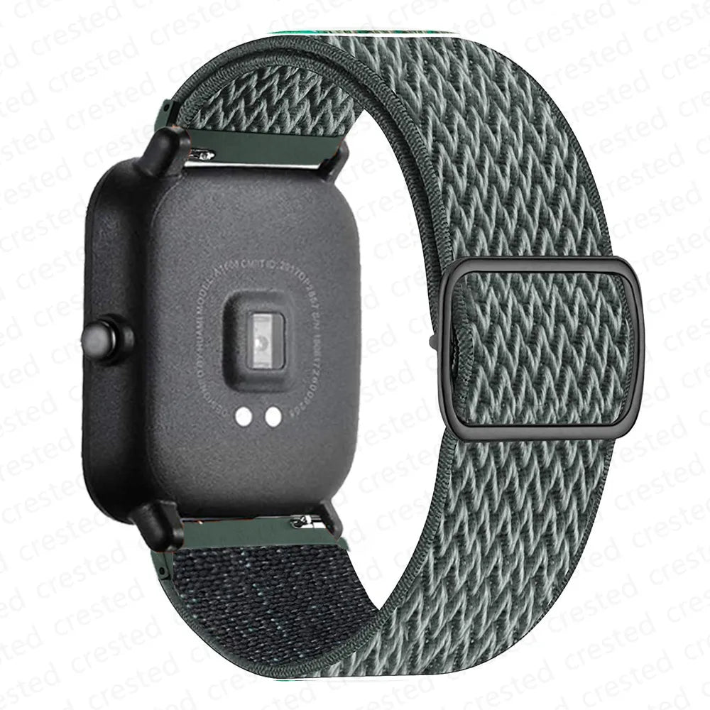 Adjustable Nylon Loop Band for Polar – Dark Green Chevron