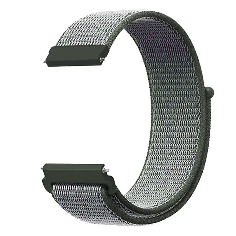 COROS Adjustable Nylon Loop Watch Band in Colors & Camo - Olive / Charcoal