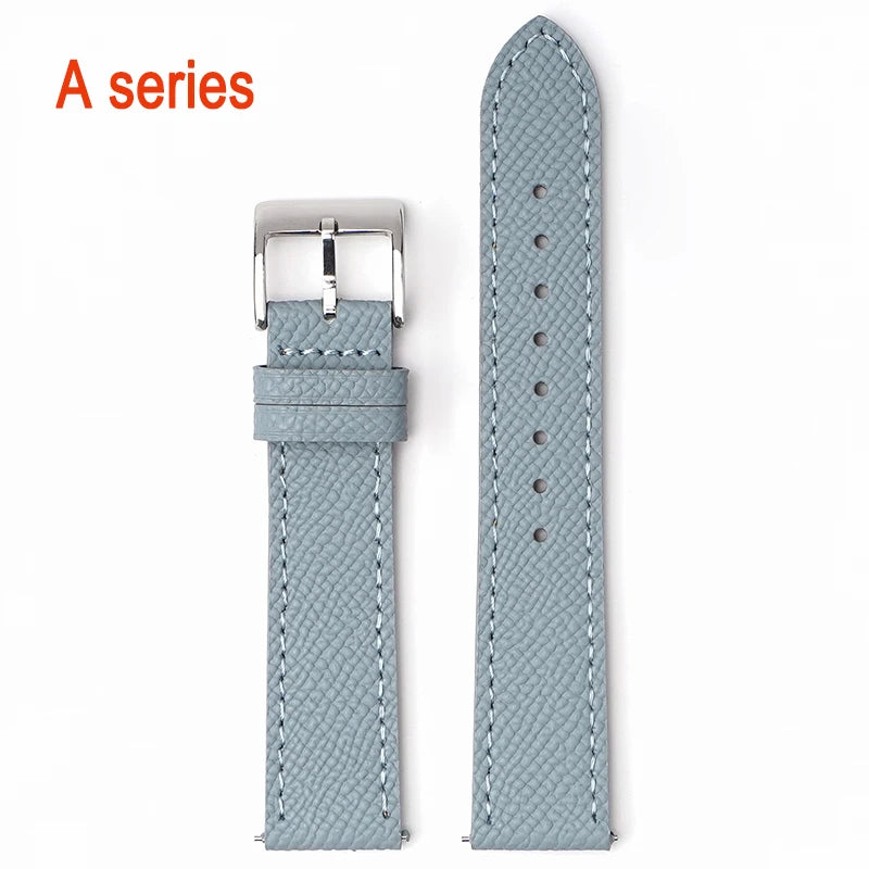 Garmin Epsom Leather Band in Gray with Silver Buckle