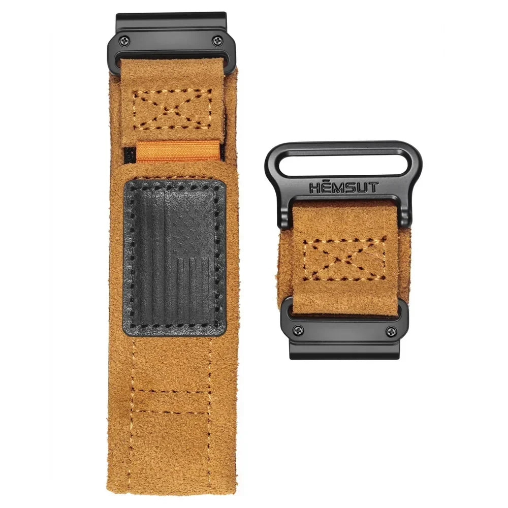 Garmin QuickFit Loop Band - Nylon and Leather Styles in Leather - Tan