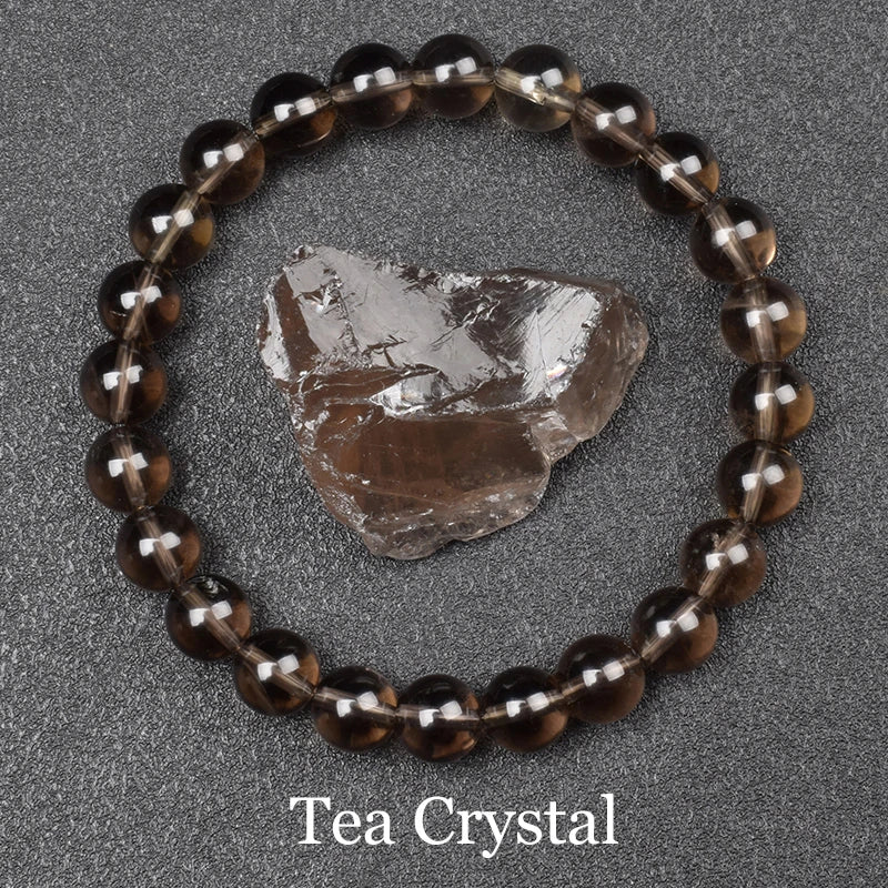 Golden or Silver Sheen Obsidian Bead Bracelet, 6mm or 8mm