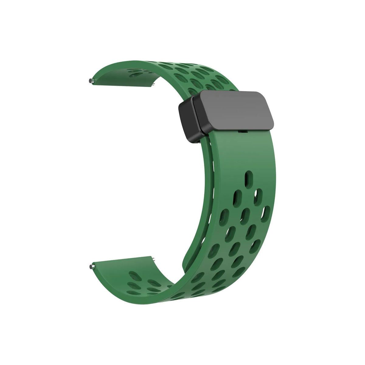 Polar Perforated Silicone Band with Magnetic Clasp — Green / Black Clasp