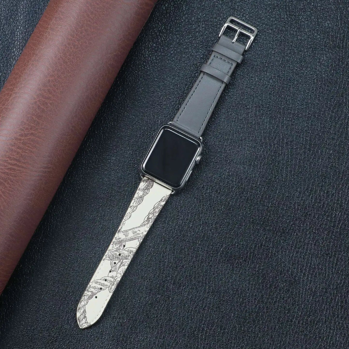 Apple Watch Fabric Band featuring a stylish design, durable fabric material, and secure metal buckle clasp.