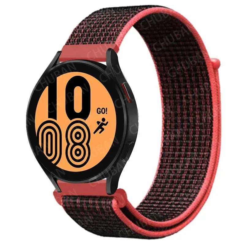 COROS Nylon Sport Loop Watch Band in Solid & Mixed Colors - Red / Black
