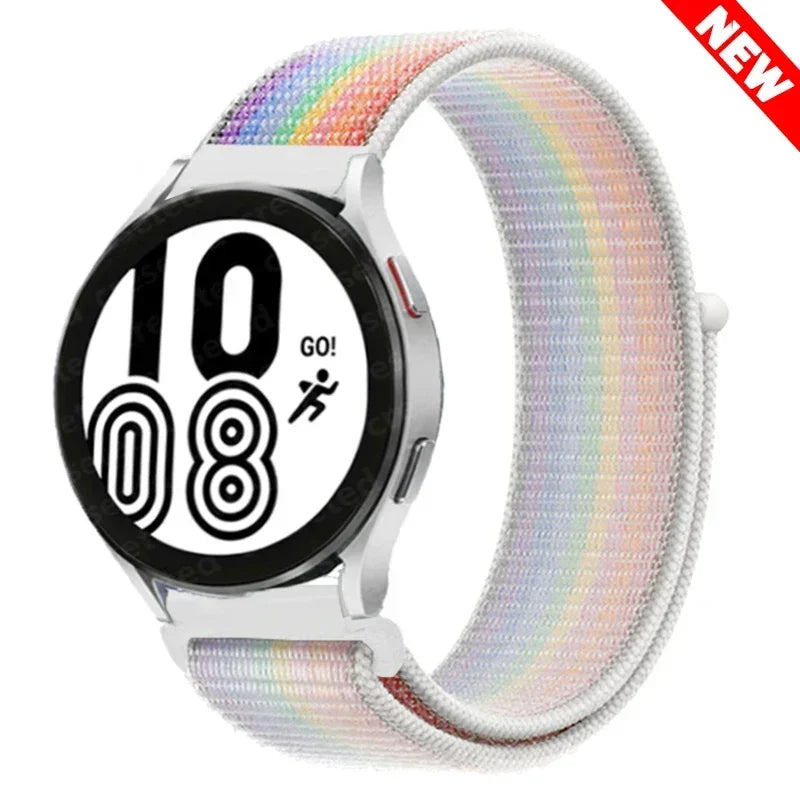 COROS Nylon Sport Loop Watch Band in Solid & Mixed Colors - Pastel Rainbow