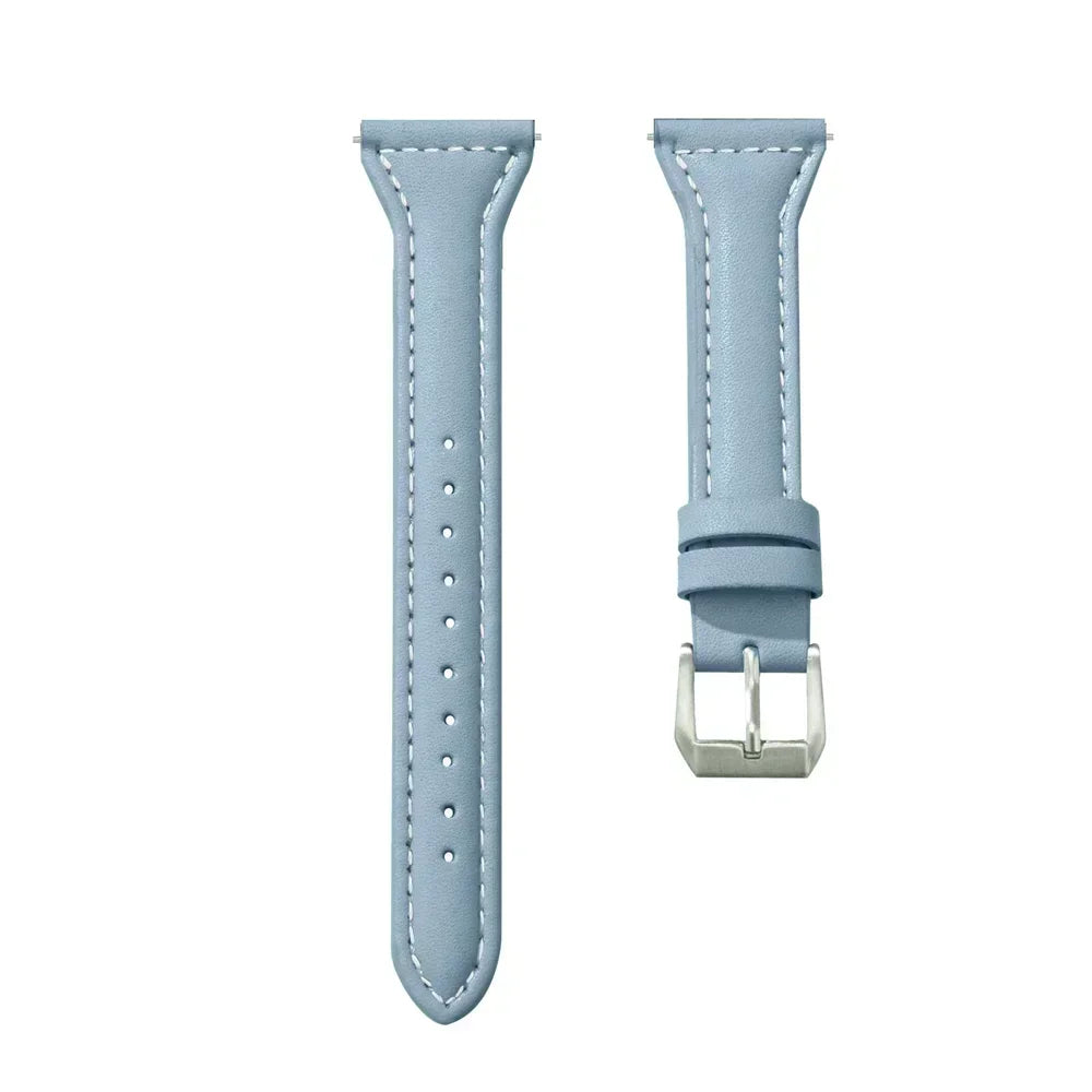 COROS Slim Leather Band with Stitched Edges – Dusty Blue
