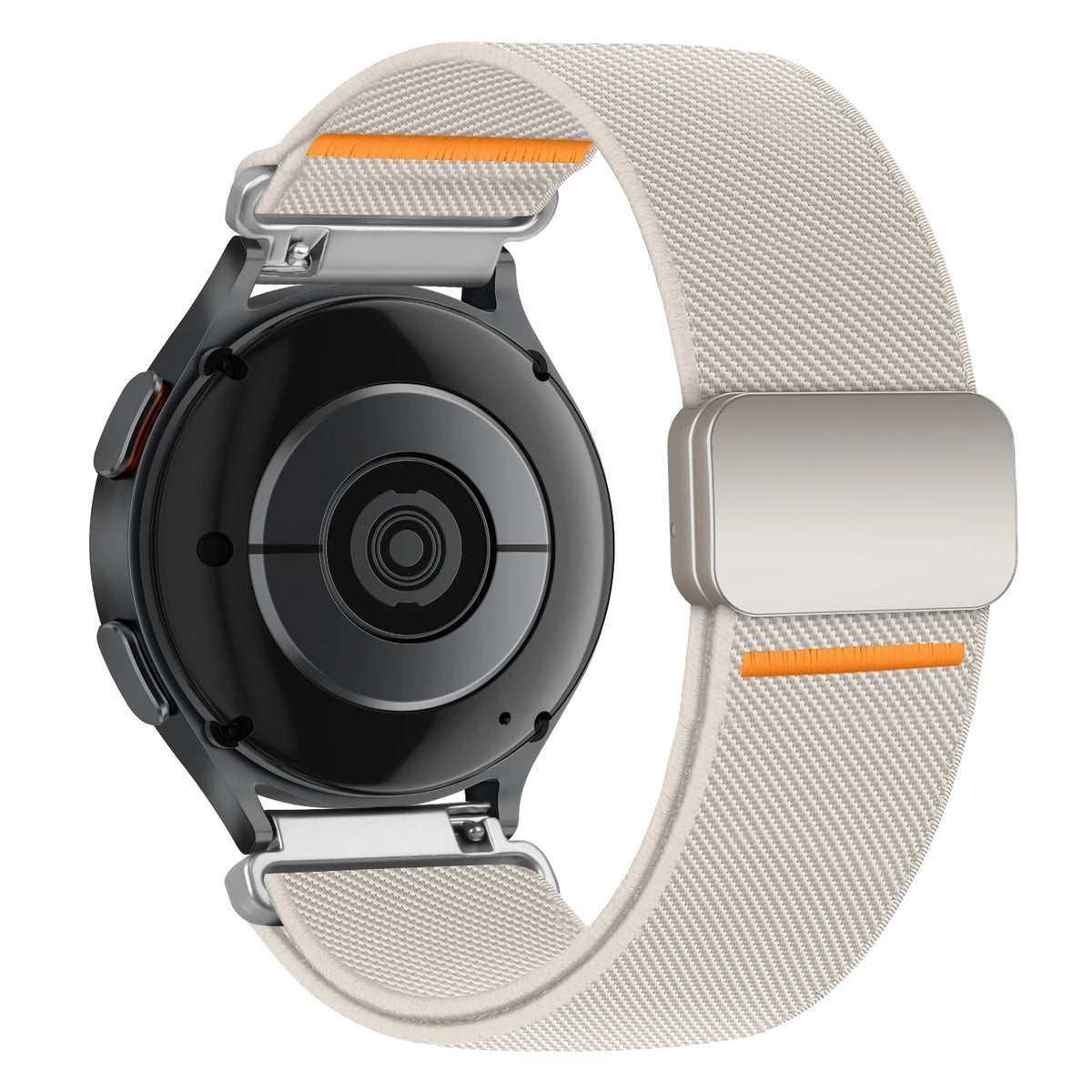 COROS Nylon Band with Magnetic Clasp and Orange Accents – Starlight