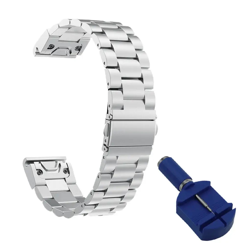 Garmin QuickFit Stainless Steel Bracelet Band in Silver