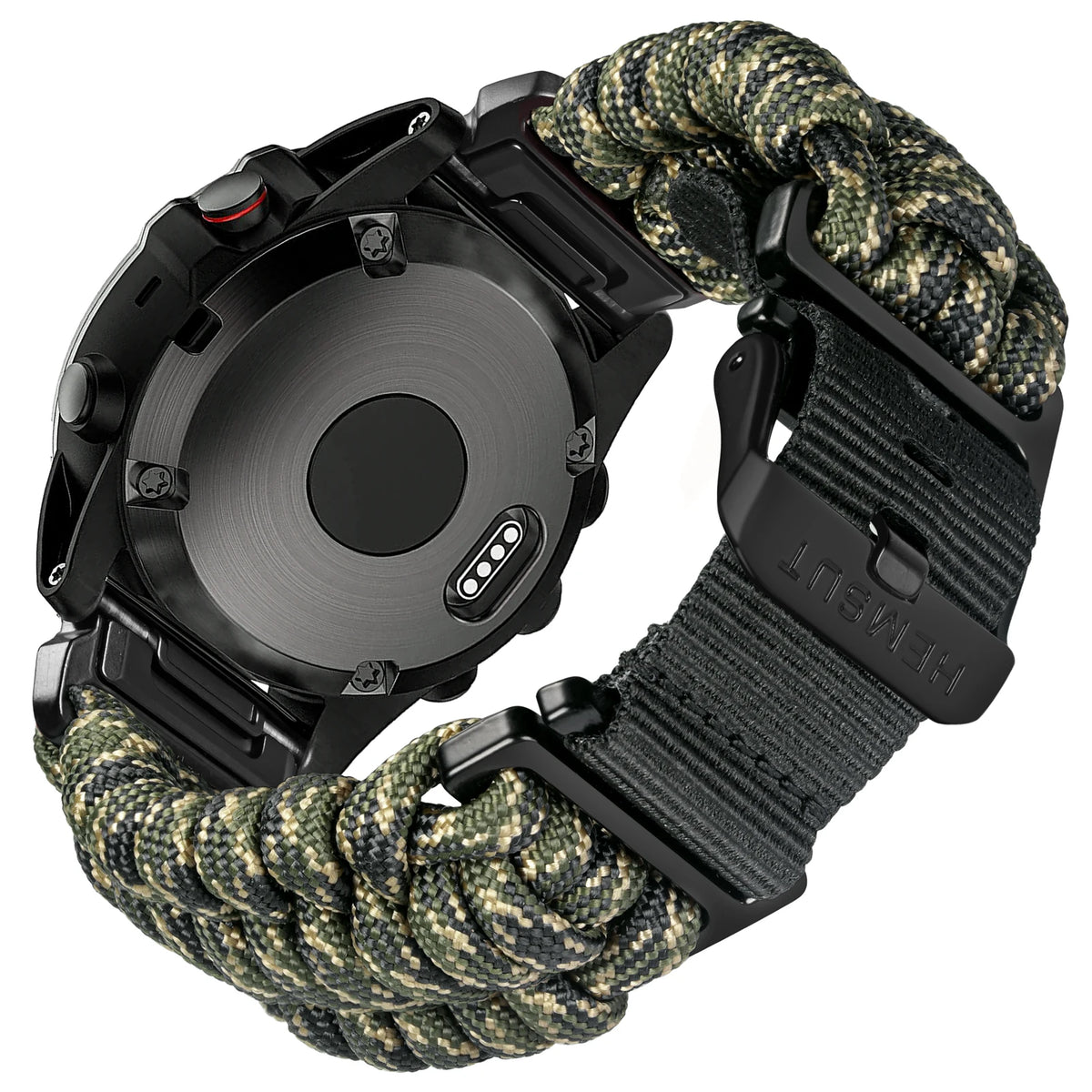 Garmin QuickFit Braided Paracord Band in Green Camo