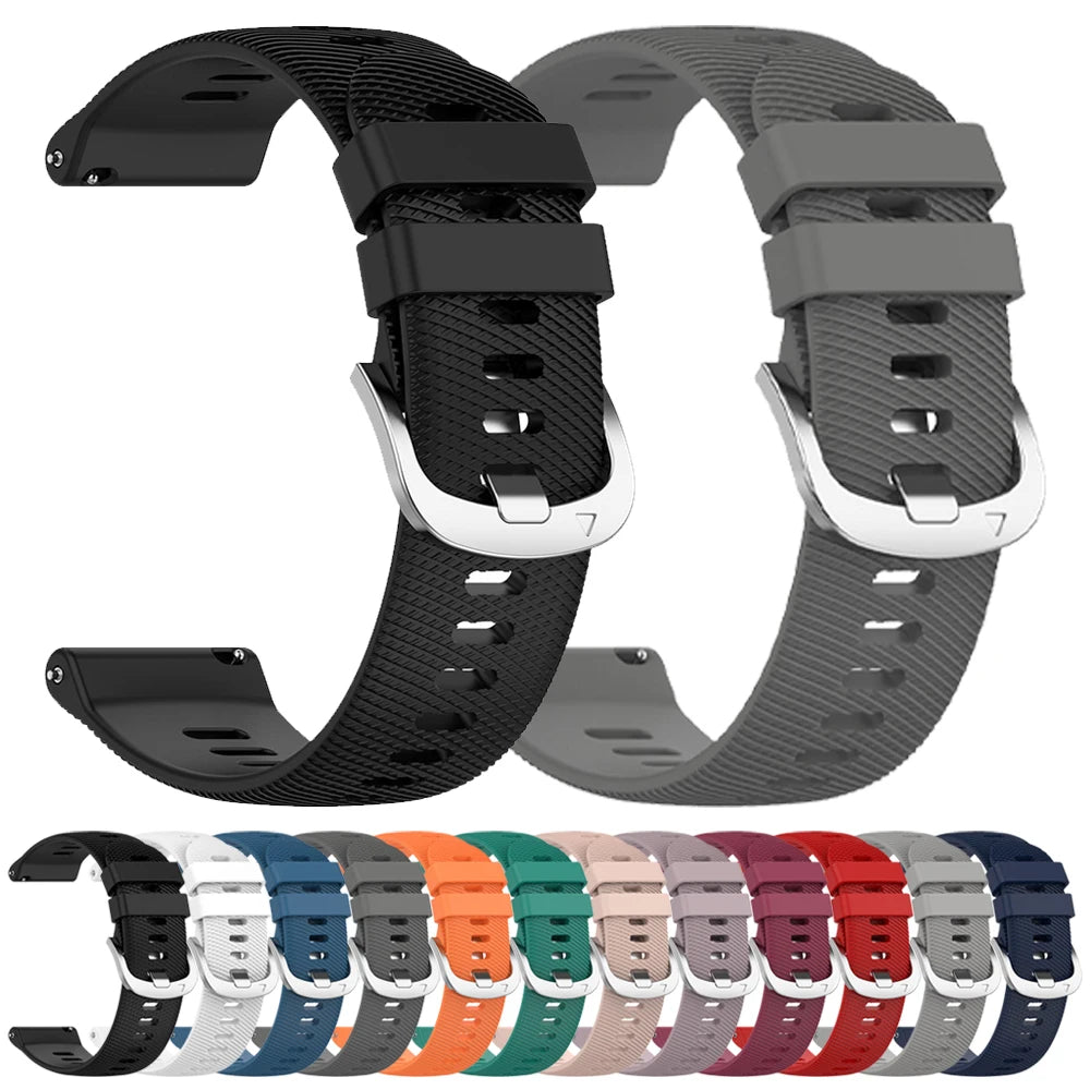 Black and gray silicone straps with color previews for COROS – BandsCo Straps
