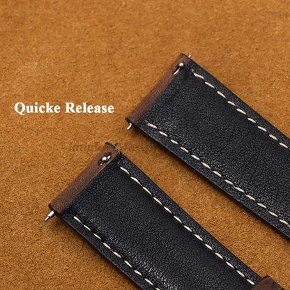 Calfskin Butterfly Clasp Band — quick-release pin close-up