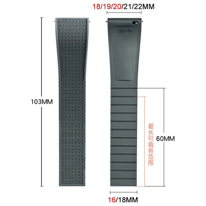 Garmin FKM Rubber Band — strap dimensions