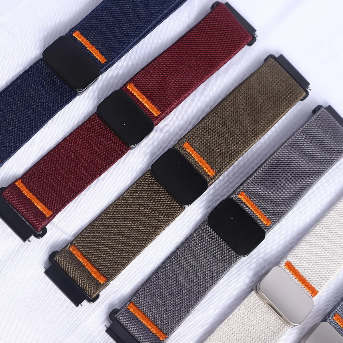 Nylon straps with orange stitch accents for COROS – BandsCo Straps