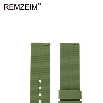Garmin Textured Silicone Sport Band in army green, both pieces