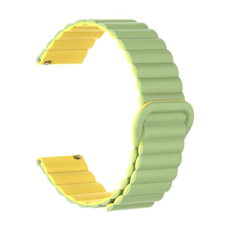 Polar Ribbed Magnetic Silicone Loop Band – Light Green / Yellow