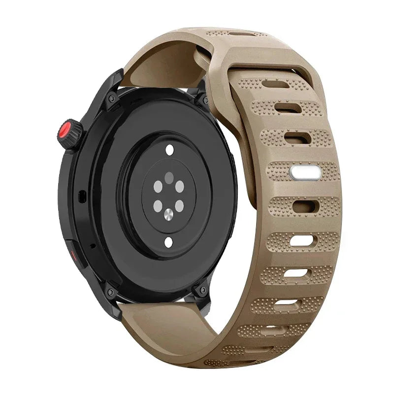 Textured Pin-and-Tuck Silicone Band for Motorola Moto — Beige
