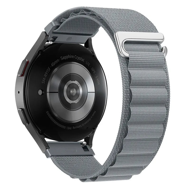 Gray nylon alpine-style band with silver hook for COROS – BandsCo Straps
