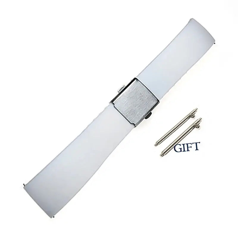 Samsung Galaxy Watch Silicone Folding-Clasp Band in White