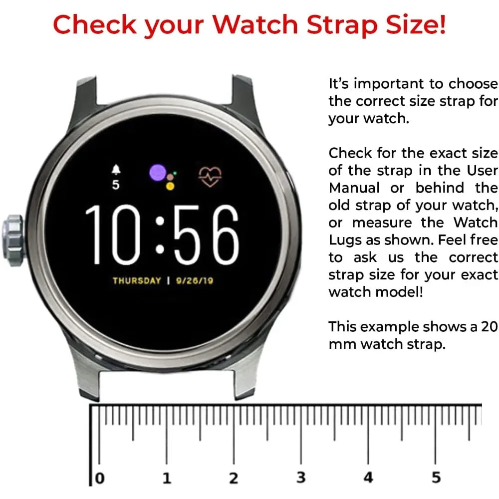 COROS Nylon Trail & Alpine Loop Watch Band - Watch lug width measuring guide