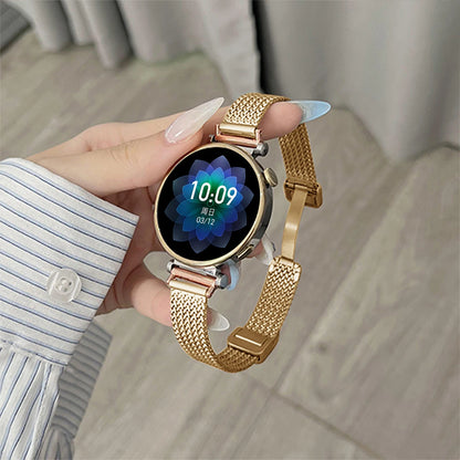 Slim Magnetic Metal Mesh Band in Gold