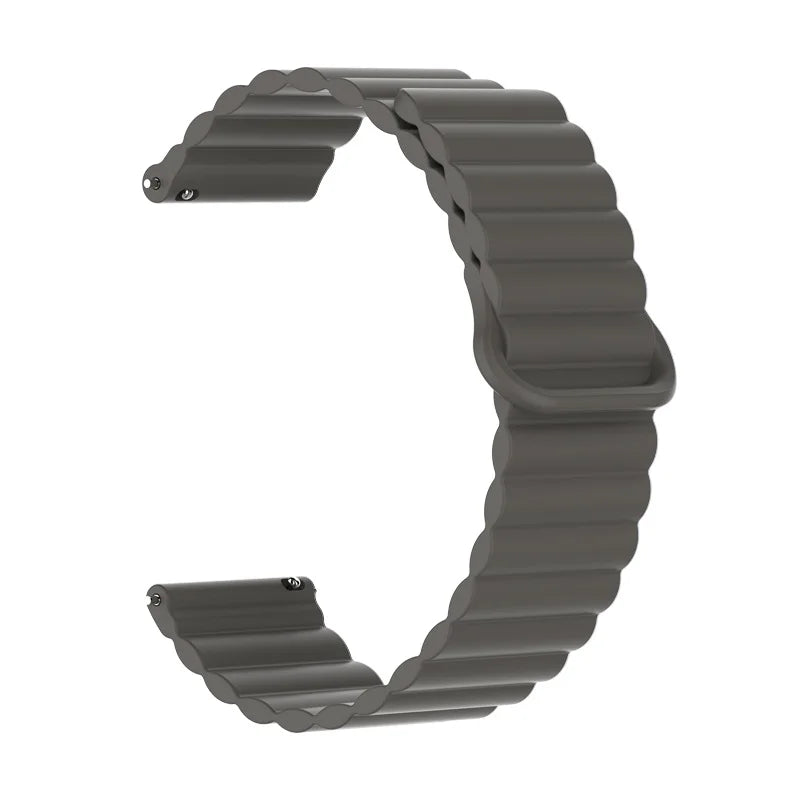 Polar Ribbed Magnetic Silicone Loop Band – Cocoa Gray