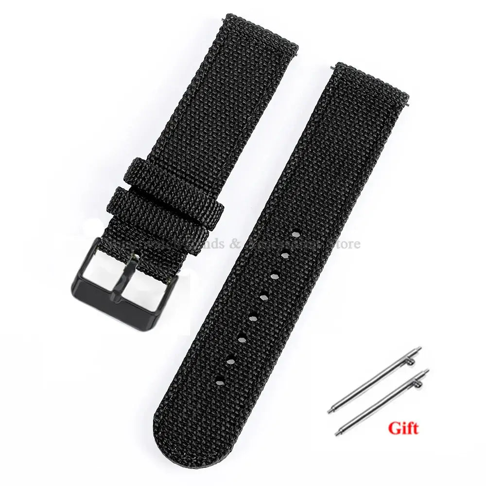 Suunto Woven Nylon Band with Buckle Options – Black / Black Buckle