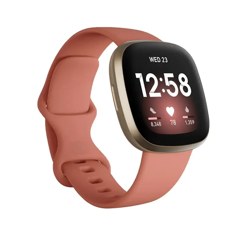 Fitbit Versa & Sense Silicone Double-Loop Band - Coral