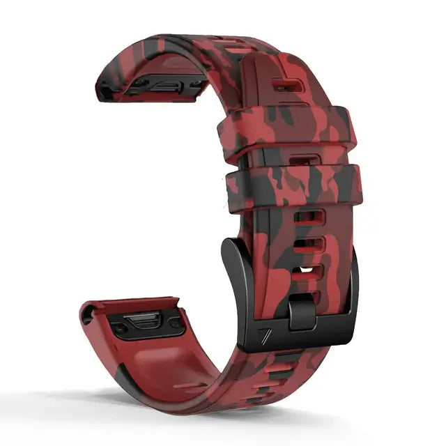 Garmin QuickFit Silicone Band - Camo and Two-Tone in Red Camo