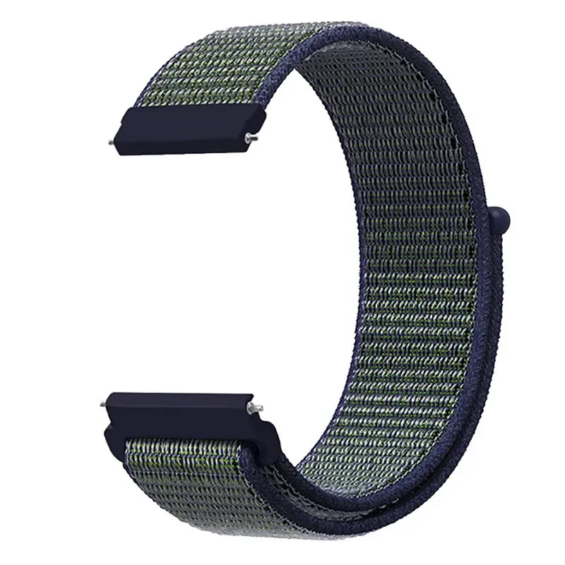 COROS Adjustable Nylon Loop Watch Band in Colors & Camo - Green / Navy Mix