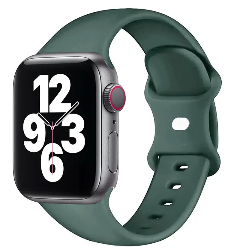 Pine Green classic silicone Apple Watch sport band
