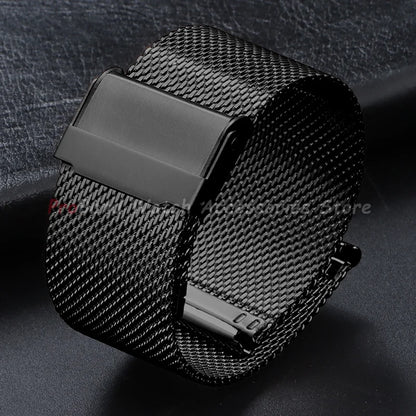 Milanese Mesh Sliding Clasp Band in Black