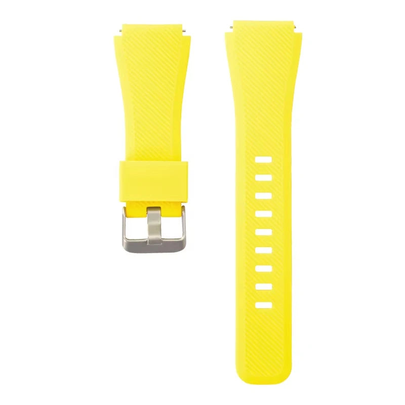 COROS Textured Silicone Watch Band with Pin Buckle - Yellow