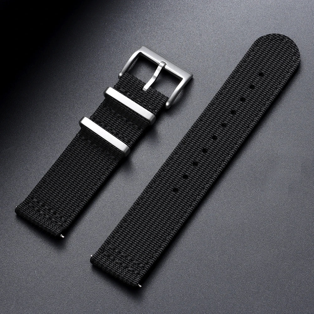 Motorola Moto Ribbed Nylon Band with Metal Keepers — Black