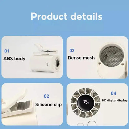 Clip-On Golf Cart Fan, Rechargeable Mini Fan with 100 Speeds
