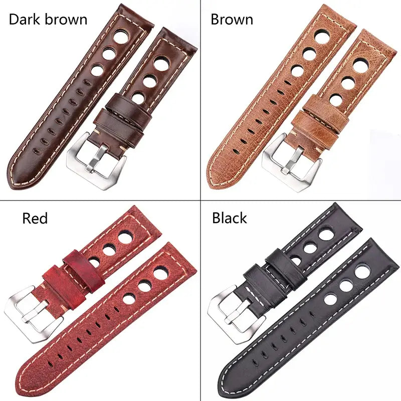 Four rally leather strap colors